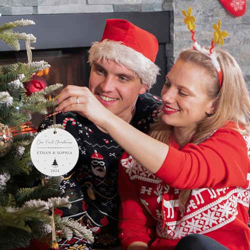 Personalized First Christmas Married Ornament 2026