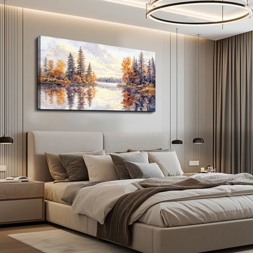 Abstract Ink Landscape Painting Wall Art Painting Modern Canvas Print Natural Landscape Art Pictures Living Room Dining Room Wall Decor Bedroom Office Home Decoration Aesthetics 20x40 In