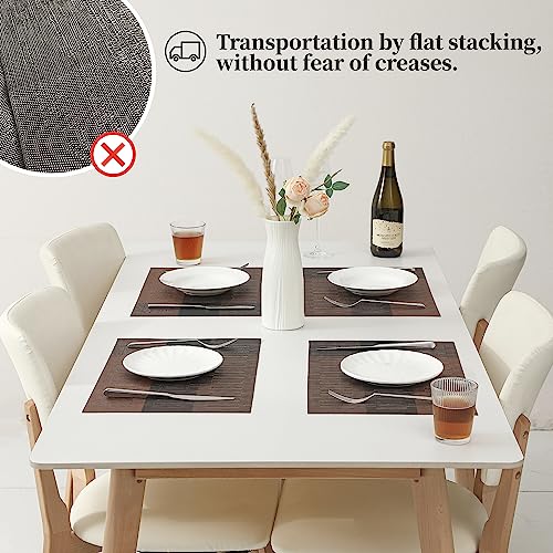 Brown with Black Striped Placemats Set of 6 (6 Count)