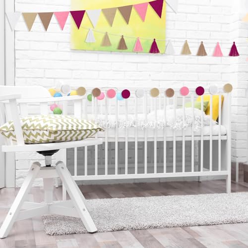 4 Pcs 9.8 ft Pom Pom Garland for Classroom Bulletin Board