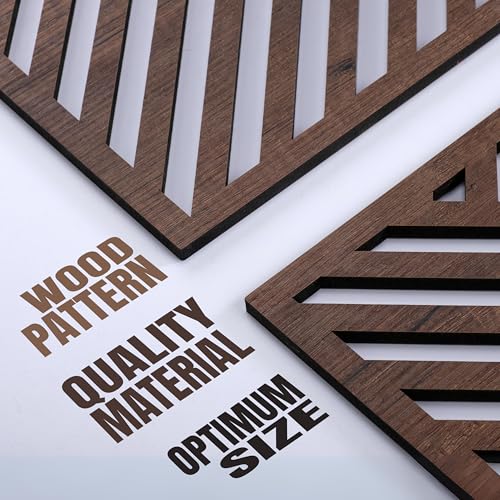 Modern Wooden Wall Sculptures (3 Count)