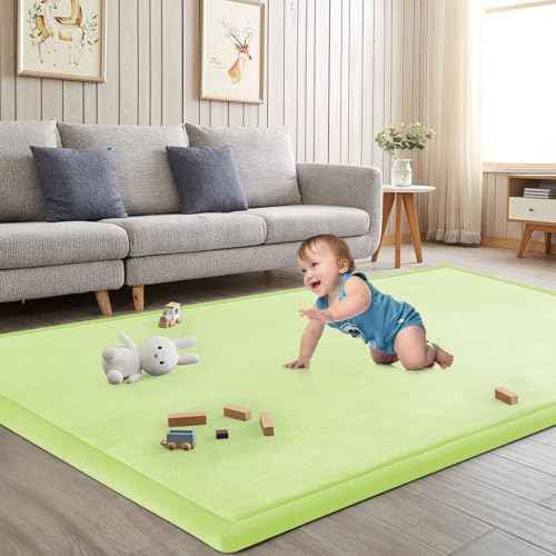 Baby Play Mat for Floor Nursery Muscle Area Rug Playroom Rug 47"x47" Elastic Foam 1.3" Thick Crawling Mat for Babies