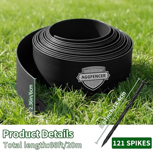 Landscape Edging 2.36in Garden Edging Borders No Dig 66ft (121 Count)