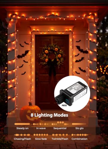 Orange Halloween String Lights Outdoor