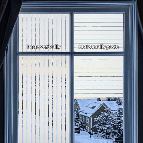 Window Privacy Film Striped with Tools (9.67 Sq Ft)
