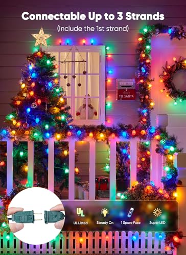 200Ft Christmas Lights Outdoor (200 Count)