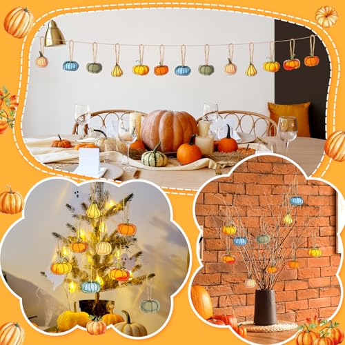 24 Pcs Fall Felt Ornaments for Small Tree (24 Count)