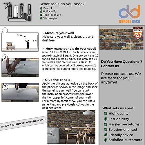 3D Wall Panels Faux Brick (27 Sq Ft)