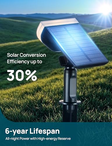 Solar Lights Outdoor Waterproof LED Spotlights Warm White 4 Pack (4 Count)