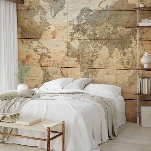 Premium Wall Mural World Map 98x69 in (5 Count)