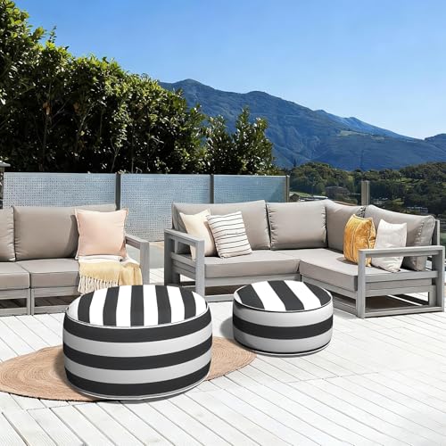 Inflatable Stool Ottoman Footrest with Handle
