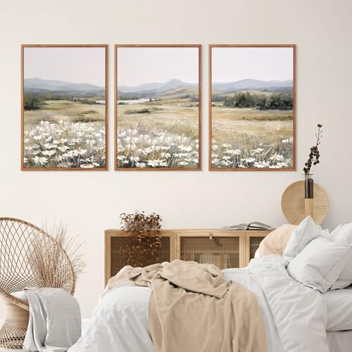 Framed Wildflower Field Scene