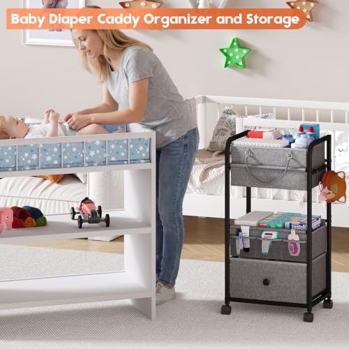 3In1 Baby Diaper Caddy Organizer