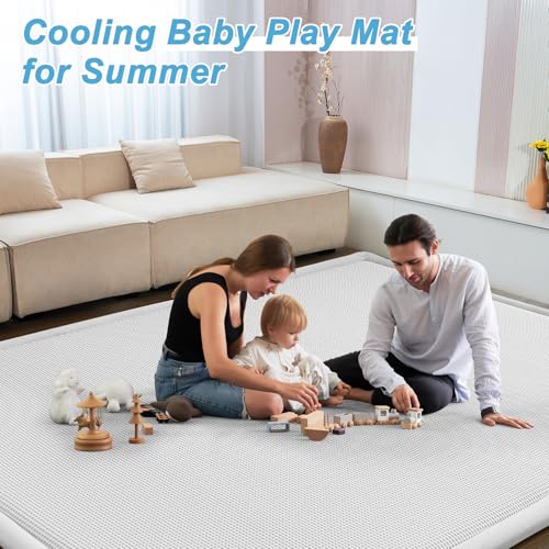Baby Play Mat for Floor Nursery Rug Muscle Area Rug Playroom Rug 50x50" Elastic Foam 1.3" Thick Crawling Mat for Babies