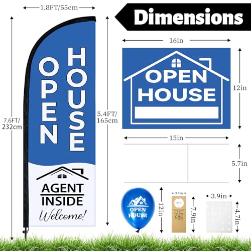 44 Pcs Open House Signs for Real Estate Agent Supplies (44 Count)