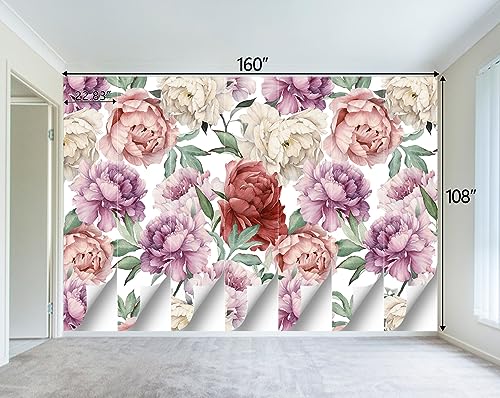 Pink Peony Flowers Mural Bedroom Peony Floral Wallpaper Room Decor Living Room tv Background Large wall Mural