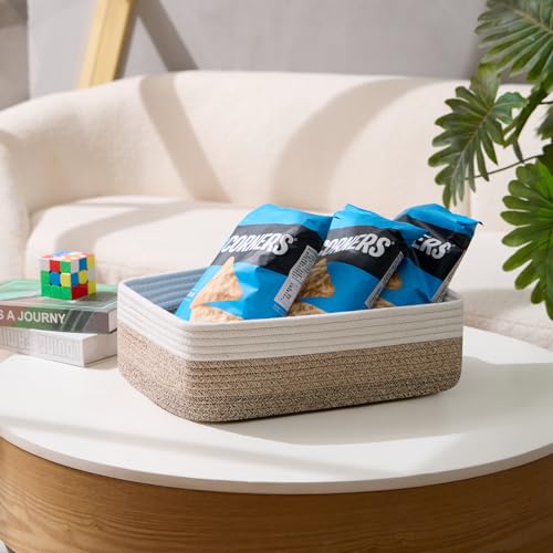 Large Shallow Organizing Baskets 15x11x5.1 Inches (4 Count)