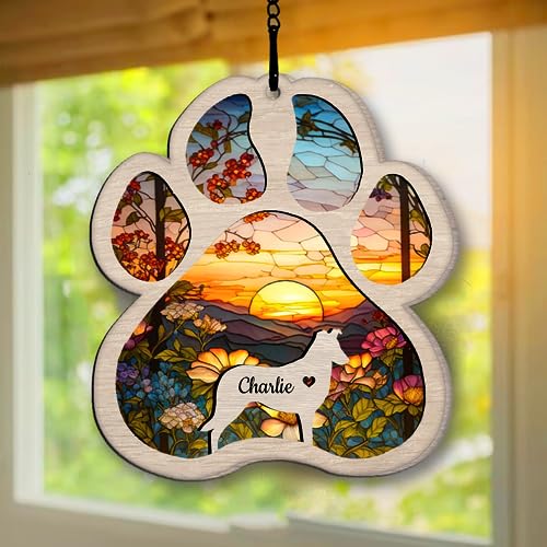 Personalized Smooth Collie Suncatcher Dog Memorial Gifts