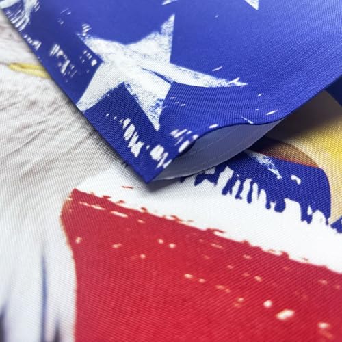 Garden Flag Stand with American Garden Flags Patriotic Stars and Eagle Yard Flag 12x18 Inch Holder Pole Stake Double Side for Outside with Clips and Stopper for Memorial Day 4 th of July