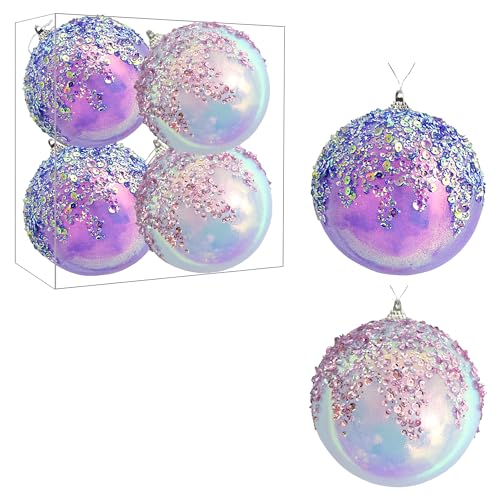 4Pcs Christmas Balls Ornaments (4 Count)