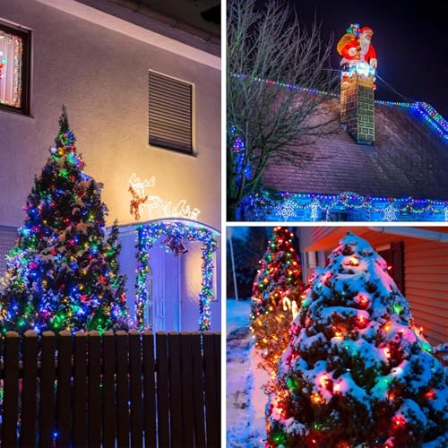 4pack 400LED Solar String Lights Outdoor Waterproof Multicolor (132 Foot)