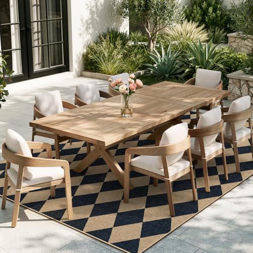 Checkered Easy Jute Outdoor Patio Rug
