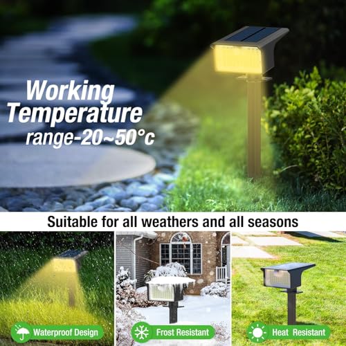 3 Pack 62 LED Solar Spot Lights Outdoor Motion Sensor with 3 Modes (3 Count)