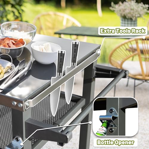 Domi 3 Shelf Outdoor Grill Table