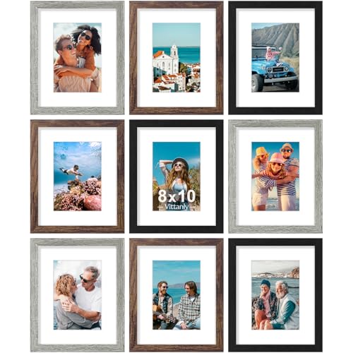 8x10 Picture Frames Set of 9 (9 Count)