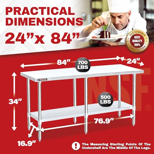 24x84 Stainless Steel Work Table