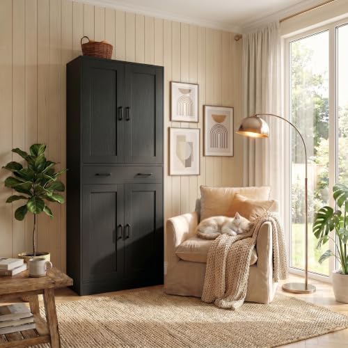 Rustic Black Kitchen Pantry