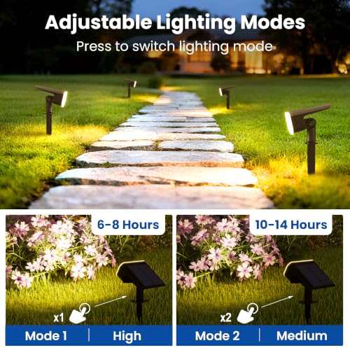 Solar Spot Lights Outdoor Waterproof (2 Count)