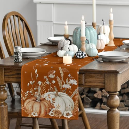 210 GSM Fall Table Runner Home Party Decor 13x60 Inch