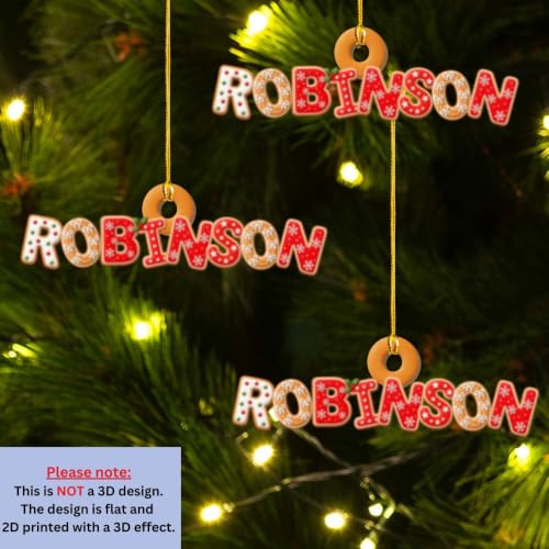 Custom Gingerbread Letter Acrylic Ornament