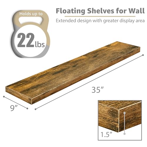 Floating Shelves for Wall Storage (2 Count)