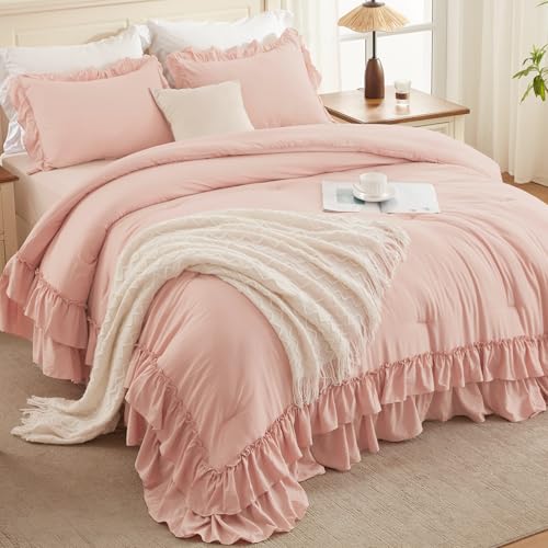 Blush Ruffle Oversized King Comforter Set