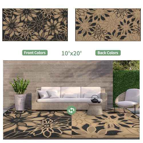 Outdoor Rug Waterproof for Patio Decor (200 Sq Ft)