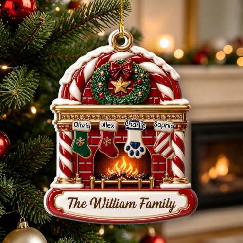 Custom Fireplace Christmas Keepsake