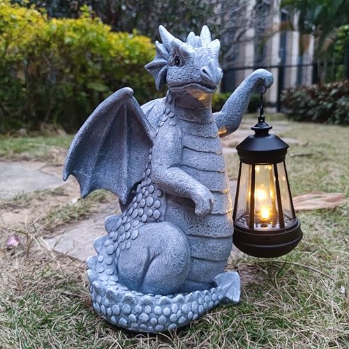 Dragon Solar Outdoor Garden Statue