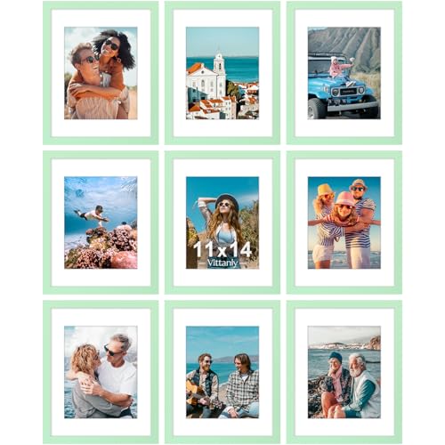 11x14 Picture Frames Set of 9 for Wall Mounting (9 Count)