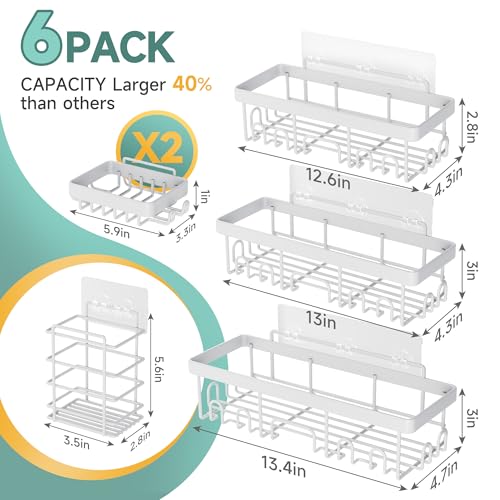 6 Pack Rustproof&Waterproof Shower Caddy (6 Count)