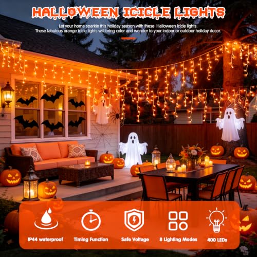 Orange Halloween Lights Outdoor