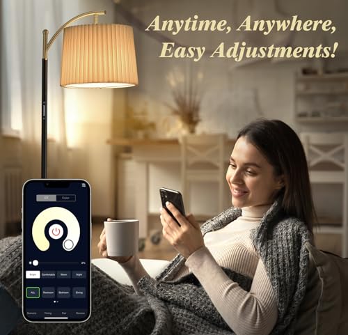Floor Lamp with Remote for Living Room