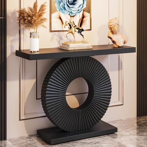 Modern Console Table with Geometric Base