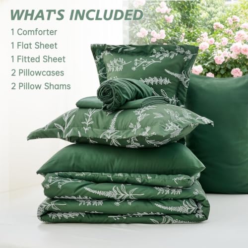 Dark Green Cal King Comforter Set