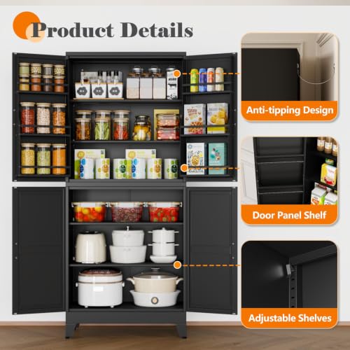 74.8" Tall Metal Food Cabinet