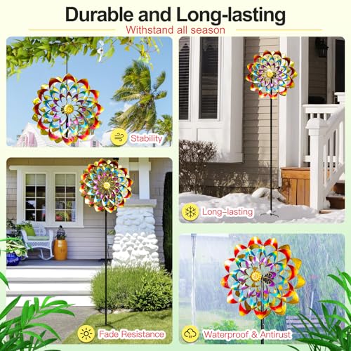 Garden Wind Spinners Outdoor Large Metal