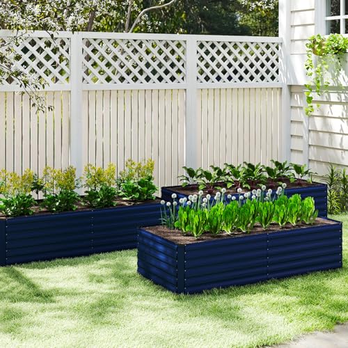 8x4x2ft Outdoor Metal Raised Garden Bed (4 Count)