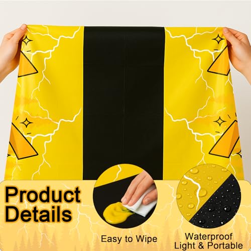 3 Pack Yellow Cartoon Plastic Birthday Tablecloths (3 Count)