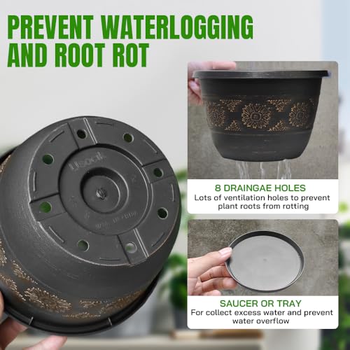 16 Inch Outdoor Planters (4 Count)